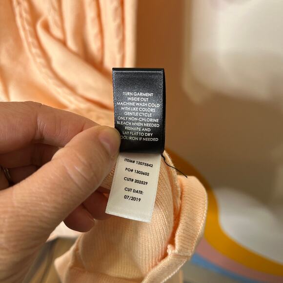 Torrid Sweater Skater Dress 00 Peach Cable Knit 3/4 Sleeve Stretch Mini A-Line - Picture 7 of 7